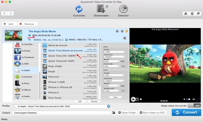 mov to wmv free converter for mac